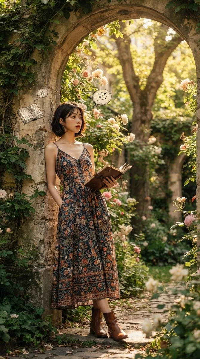 Lost in a Garden of Stories | A Vintage Reading Escape in Bloom